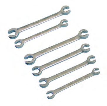 Special tools for brakes Brake pipe wrench set The reinforced open ring wrench heads of the ATE brake pipe wrench set with hexagon heads hold the brake pipe screw joints firmly so that even tight