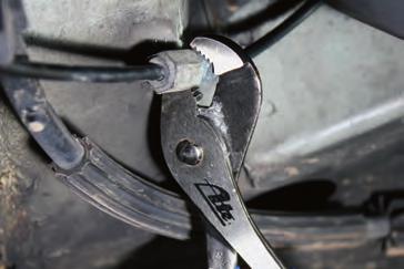With the ATE special grip pliers, loosening "rounded" retaining screws on brake lines or bleeder screws is easy.