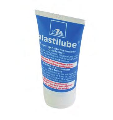 Special tools for brakes ATE Plastilube 75 ml ATE Plastilube lubricates and provides protection against corrosion for the guide surfaces of brake calipers and brake pads.