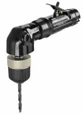 Drills Angle Grip D2163 D2163Q Free speed r/min Chuck capacity Weight kg Length incl chuck Height incl chuck Air consumption l/s Rec. Hose Air inlet in Power W Chuck type Ordering No. D2163 2,000 1.
