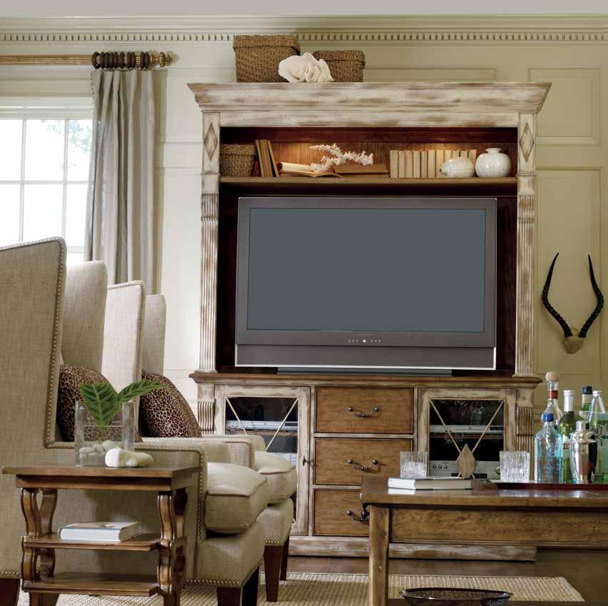 consoles & hutches accommodating 60 (152 cm) and some 65 (165 cm) televisions CONSOLES & HUTCHES accommodating 70 (178 cm) televisions Have the beautiful look of fine cabinetry built-ins at half the