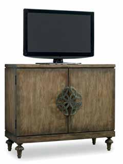 SANCTUARY Ebony Antiqued Oak - Hardwood Solids and Oak Veneers 3031-85117 Media Chest One drawer, one adjustable wood shelf behind