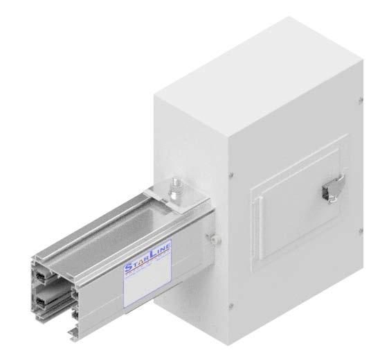250T5 Systems END FEED UNITS Description End power feed units connect to the end of the Busway. A standard size, factory assembled unit consists of a 12 x 16 x 6.6 in.