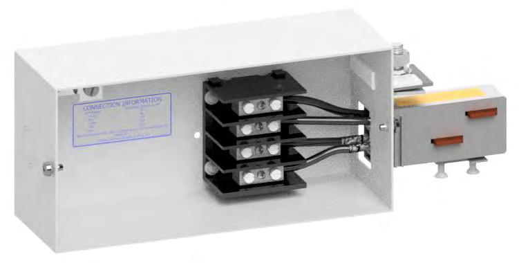 100T2 Systems Description With a built-in connector, the end feed units for 100T2 systems consist of a steel junction