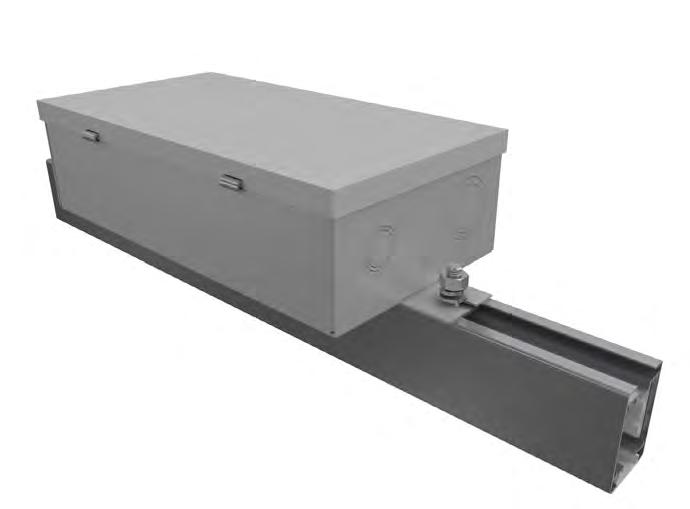 100T2 System ABOVE FEED UNITS Description The above feed unit is used for supplying power anywhere along the top of a Busway run.