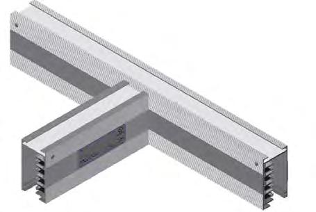 225T3 System TEE SECTIONS Description Tee sections are used for creating a 90 degree branch leg in a Busway run. When laying out a system, specify the correct busbar orientation of the tee.