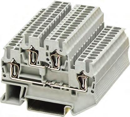 8WH2 Spring-Loaded Terminals Overview Technical specifications 8WH two-tier terminals Standard two-tier terminals With the two voltage levels routed through two separate tiers, the two-tier terminals