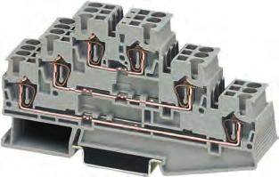 8WH2 Spring-Loaded Terminals Overview 8WH three-tier terminals Our three-tier terminals offer three feed-through levels in a slim 5.2 mm terminal enclosure.