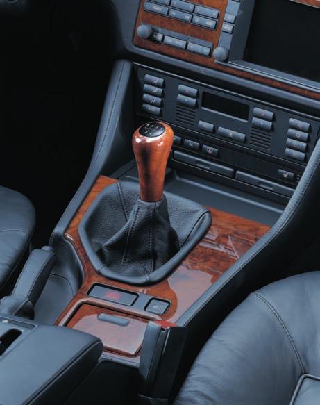 Hand-eye coordination a BMW gear lever knob or selector lever falls easily to hand and makes a focal point for the entire interior.