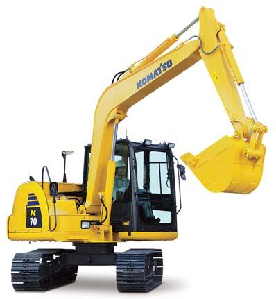 COMPACT HYDRAULIC EXCAVATOR PC70-8 Low Emission Engine The newly-developed Komatsu engine enables NOx emissions to be significantly