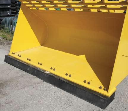 Rubber edges are available with 3 of rubber for skid steers, 4, 5, 9 &