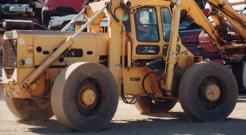 Backhoe/Forklift Tires SETCO manufactures a super single forklift tire that takes the place of