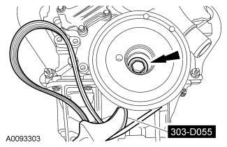 71. Install the coolant pump pulley and