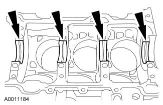 6152 Lower compression ring 53 6150 Upper compression ring 54 6161 Oil control ring spacer 55 6110 Piston All vehicles NOTICE: If used as a leverage device, the fuel rail may be damaged.