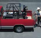They can be loaded into a standard truck bed or lifted, using the six-inch wide fork pockets and non-marking tires, making them easier to