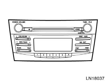Reference Type 1: AM FM radio/compact disc player (with compact disc changer controller) Type 2: AM FM radio/compact disc player with changer (with XM satellite radio controller) : Use of satellite