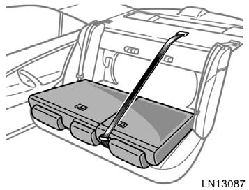 Each seatback can be folded separately. This will enlarge the trunk as far as the seatbacks.