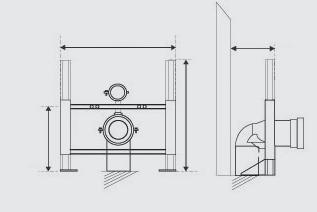 00 LOW WC & BIDET FRAME all in one low frame for wall hung WC pans & bidets H450