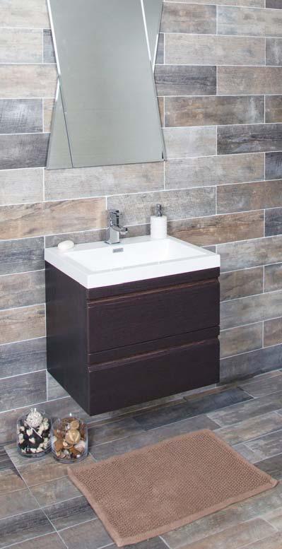 CUBA 2 YEAR FINISH AVAILABLE SOFT CLOSING DRAWERS COMPOSITE RESIN BASIN CHESTNUT FINISH dark chestnut SUPPLIED RIGID CUBA 600 wall mounted vanity unit -