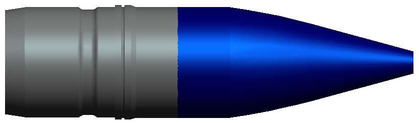 S40mm TP-T Projectile Features: Simple two piece metal projectile design for low cost production Ballistic match to the MPAB-T Qualified