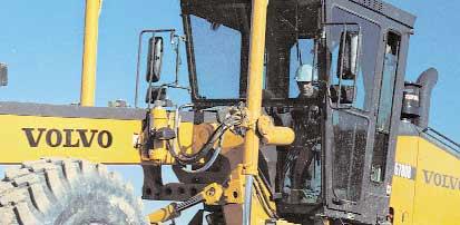 Superior visibility Because you operate your grader on or near public roads, in tight areas and around other equipment, the sloped front frame and rear cowling are designed to open up your line of