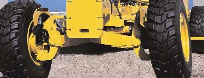 In 6 wheel drive, you get an extra 8,500 lb ( 855 kg) more blade pull and up to 0. mph (,7 km/h) for operation in poor footing or snow plowing.