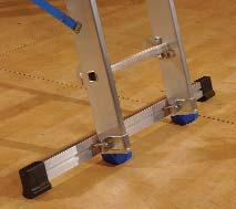 single ladder user, a second person is not required to 'foot' the ladder Stopper base covered with heavy-duty rubber covering: grips ground