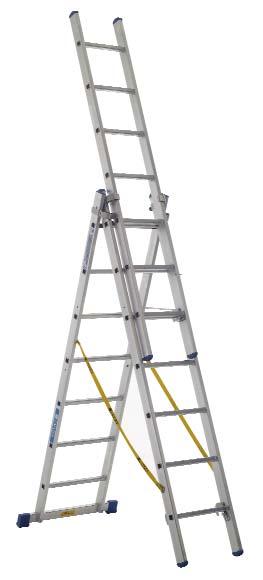 Combination Ladders Combination Ladders Trade -Part Skymaster TM One ladder with six functions - the original and still the best Rigid aluminium locking bar for maximum security Top and middle