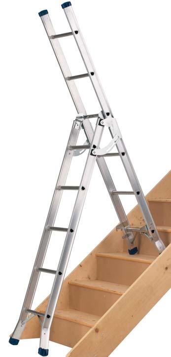 aluminium handles Easy to use, automatic aluminium safety hinges 10080 1 x + 1 x 6 1.90 Stepladder top rung 1.6 Extended Length 2.70 Stile dimension 8 x 20 8.