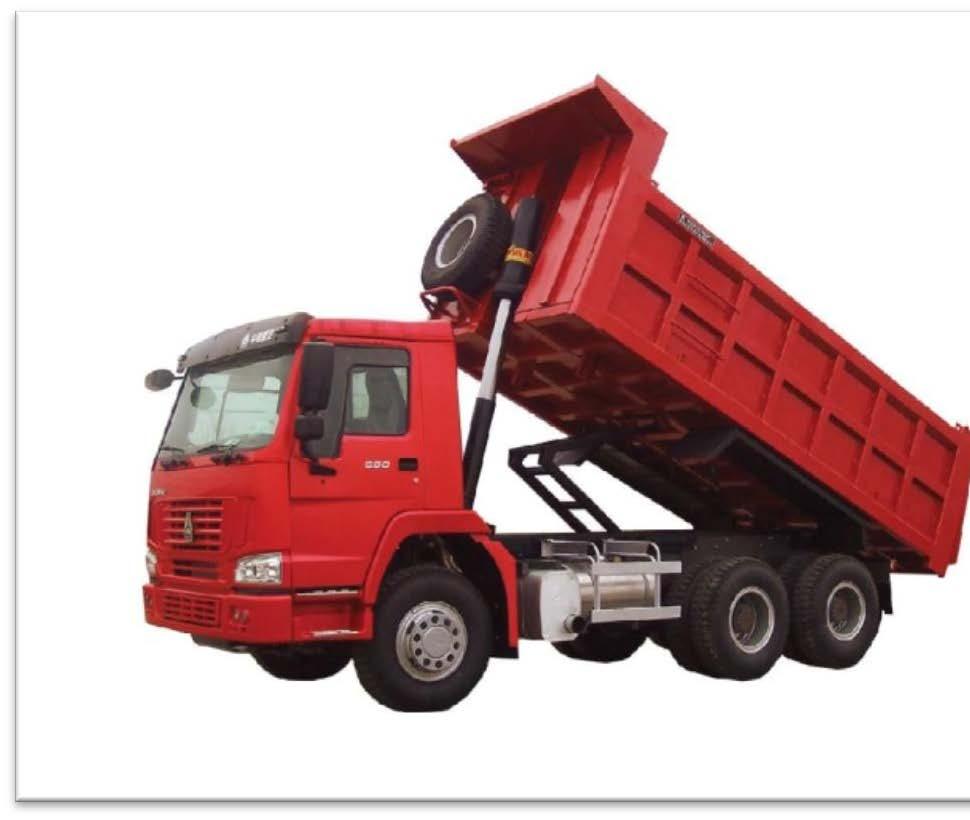 7 2.1.1 Uses of tipper in industries The tipper trucks are used for transporting loose material such as sand, garbage, gravel or for construction.