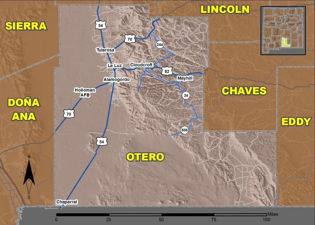 5 Tularosa Produced for the New Mexico Department of Transportation, Traffic Safety Division, Traffic Records Bureau, Under Contract 58 by the University of New Mexico, Geospatial and Population