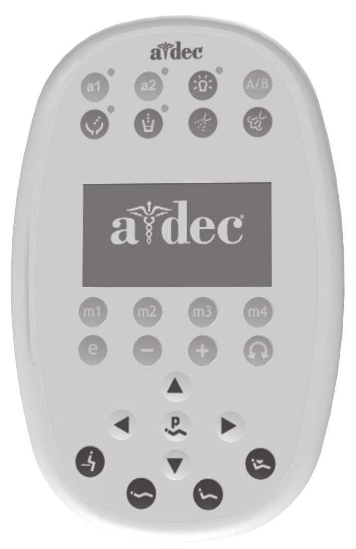 A-dec 500 Delivery Systems Instructions for Use Operate / Adjust Touchpad Controls The A-dec touchpad and footswitch control chair movement in the same