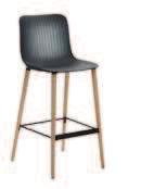 Upholstered options (seat height plus 2cm): polypropylene shell with frontal