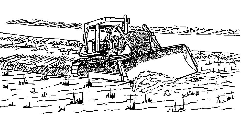 Wet-Materials Dozing 2-28. Wet material is difficult to move with a dozer. Also, the wet ground may be too soft to support the weight of the dozer.