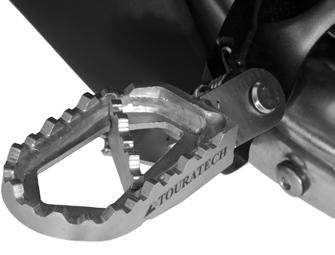 MADE IN THE EU (GERMANY) *Works* Long-Distance Foot Pegs, HONDA R CRF1000L 52 mm wide and 4 mm thick stainless