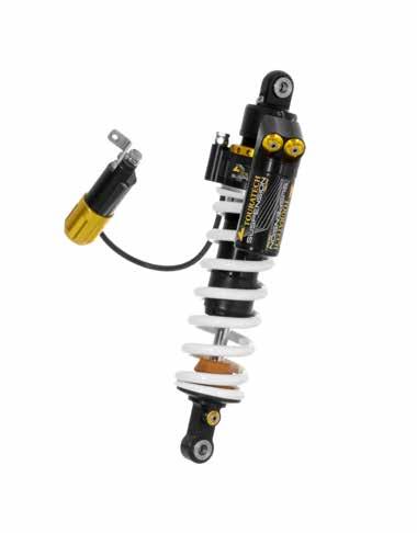 The very fine damping adjustment on the external reservoir lets you adjust the suspension effectively and precisely to suit your personal riding style at any time, on any condition of road, and for
