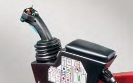 ELECTRO-HYDRAULIC JOYSTICK: all functions at your fingertips The JPM PROPORTIONAL JOYSTICK * allows practical operation of the lift and the front and rear