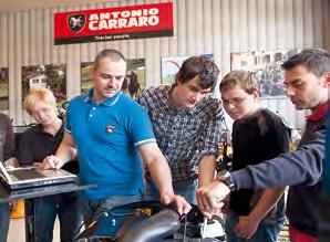 The technicians at every authorized dealership periodically attend technical training courses at the Parent Company s facilities.