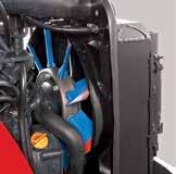 CLEAN FIX TM system Reverse flow fan that assures the constant cleaning and efficiency of the radiator and of the front grille of the bonnet.
