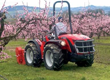 TRX is a specialized tailored isodiametric (4 same size tires) tractor, while the TRG features enlarged rear wheels and is the most powerful tractor in the