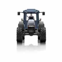 The electrohydraulically controlled differentials lock at the rear and the front and rear in order to prevent slippage and assure that the tractor tires