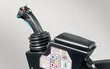 ELECTRO-HYDRAULIC JOYSTICK: all functions at your fingertips The JPM PROPORTIONAL JOYSTICK * allows practical operation of the lift and the front and rear hydraulic quick