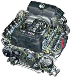 Introduction Special technical features The 4.2l V8 4V FSI engine is the most recent example of a direct petrol injection engine from Volkswagen. It is the successor of the 4.