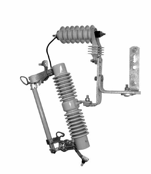 Cutout-arresters Cutout-arrester combinations consist of a distribution arrester and HX cutout mounted on a common L bracket to be installed as a completed assembly. See Figure 8.