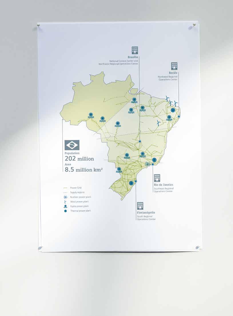 Power transmission, power distribution and smart grid 36 Always up-to-date Brazil s power grid covers around five million square kilometers or about two-thirds of the country and supplies 97 % of the