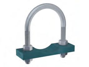 Dimensions / U-Bolt Clamps Round Steel U-Bolt with Plastic Pipe Saddle (Long) Type RB+RUL H6 H5 ø D 4 L3 L2 B Plastic Pipe Saddle (type RUL) Nominal Pipe / Tube Bore Ø D1 Pipe Plastic Pipe Saddle