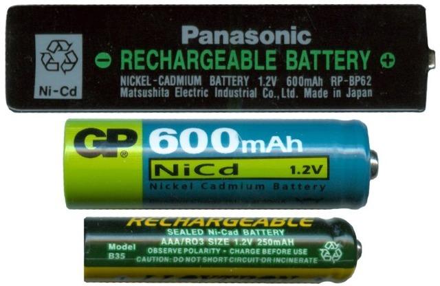 Ni-Cad Batteries (Nickel Cadmium) These are the older rechargeables that were popular for a long time.