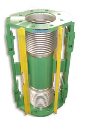 Hinged Expansion Joint Hinged expansion joint is designed to permit angular rotation in one plane only by the use of a pair of pins through hinge plates attached to the expansion joint ends.