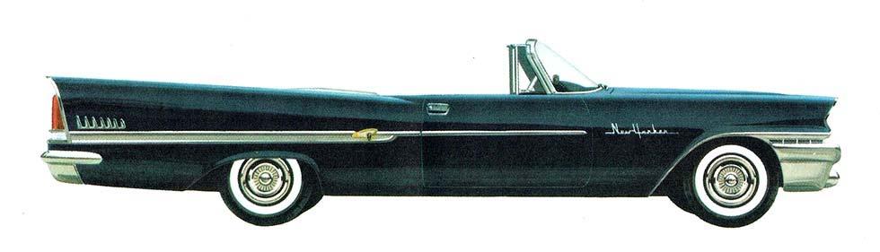 CAR IMAGES Continued The 1958 New Yorker Convertible was not an inexpensive piece but still less expensive than the Town & Country