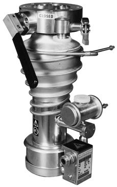 P model pumps have a pneumatically actuated high vacuum isolation valve.